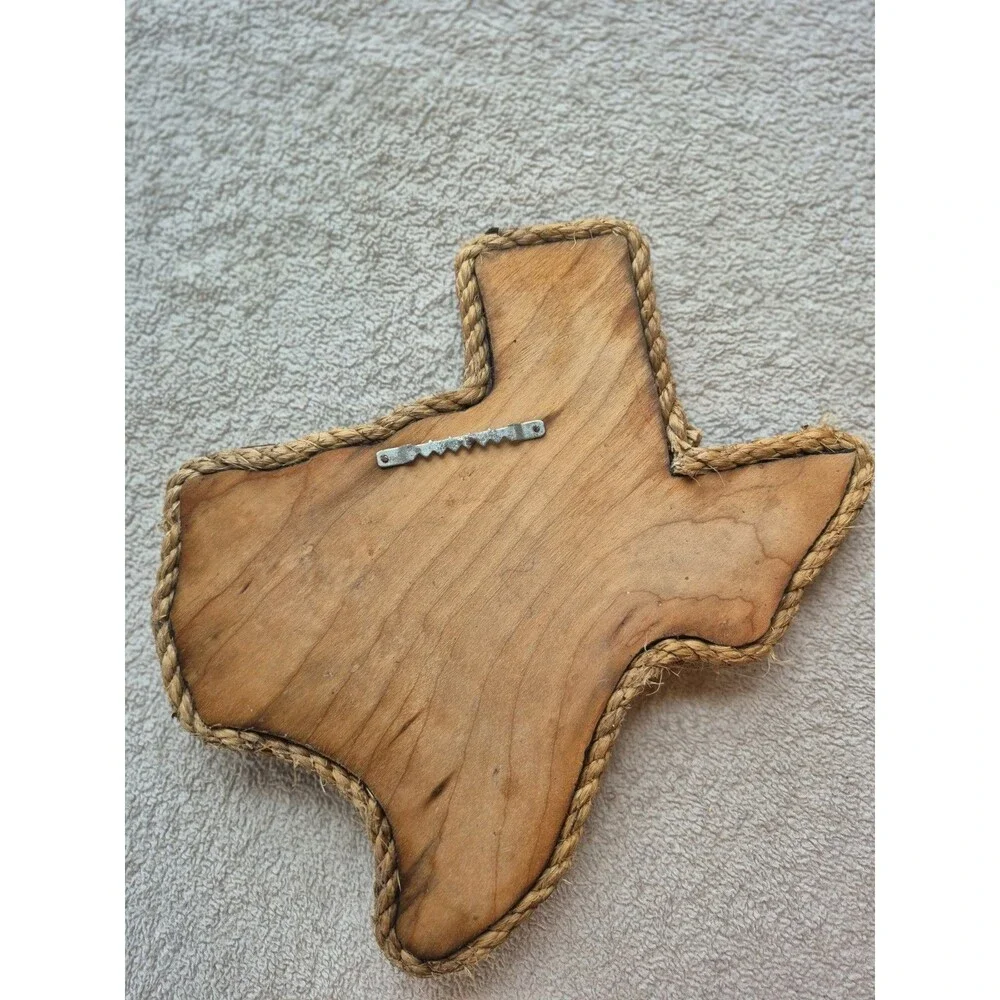 Vintage Texas Shaped Barbed Wire Patent Sample Folk Art Western Ranch Decor